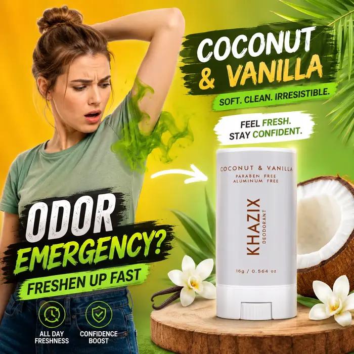 Déodorant en stick pour les aisselles | Formule anti-odeurs double action | Beurre de karité et huil