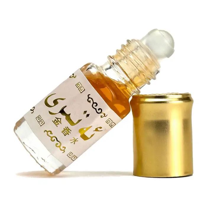 Parfum Roll-on Sans Alcool Or - Senteur Boisée et Lait de Coco Riche Longue Durée - Huile de Parfum 
