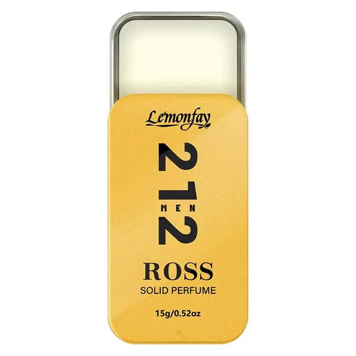 Baume parfumé Lemonfay 212 Men Ross, parfum longue durée, portable, 15g/0.52oz, adapté aux rendez-vo