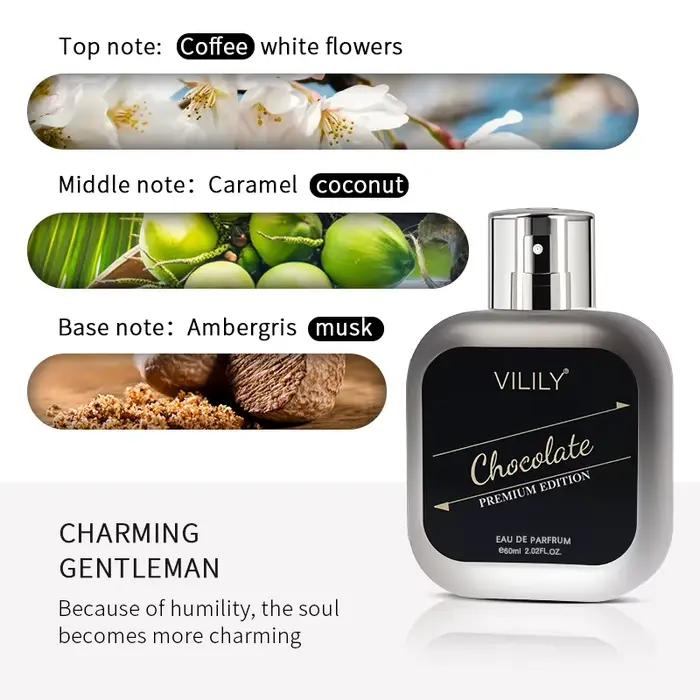 60ml chocolat Cappuccino Eau De Parfrum pour les femmes Parfum longue durée marque noix De coco café