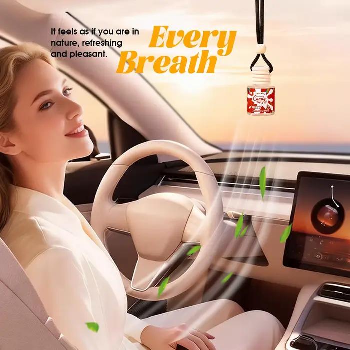Diffuseur de parfum pour voiture à suspendre parfum Cookies & Cream Cherry Luxe Dreamy Treats pendentif pour rétroviseur de voiture désodorisant sans produits chimiques multiples couleurs fraîcheur de l'air non électrique liquide 10 ml