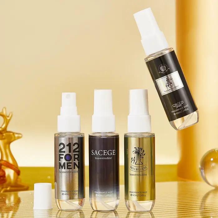 4 pièces de parfum pour homme noir et or