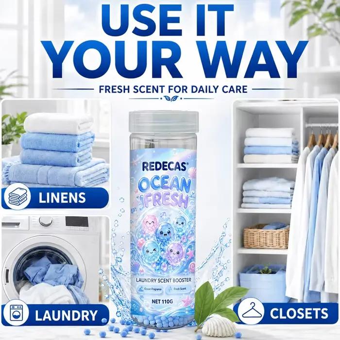 Perles parfumées pour la lessive, soin multifonctionnel des tissus pour toutes les machines à laver. Parfum longue durée, facile à utiliser, idéal pour la maison et les dortoirs.