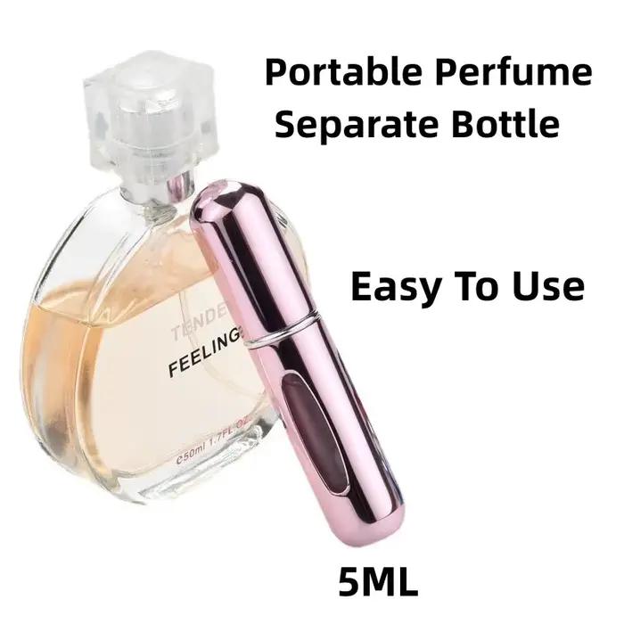Flacon pulvérisateur de parfum de voyage portable de 5 ml avec outils de soins de la peau, pratique et facile à transporter, idéal pour un usage et des retouches en déplacement