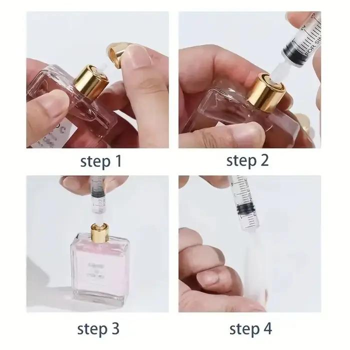 Distributeur de parfum extracteur direct pour grandes bouteilles cosmétiques universel rechargeable blanc gris clair elegance bien-être