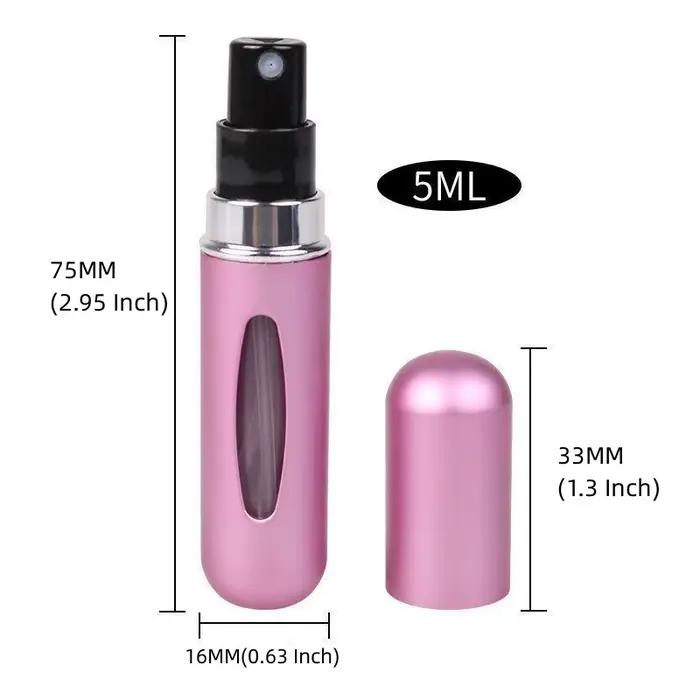 Flacon pulvérisateur de parfum de voyage portable de 5 ml avec outils de soins de la peau, pratique et facile à transporter, idéal pour un usage et des retouches en déplacement