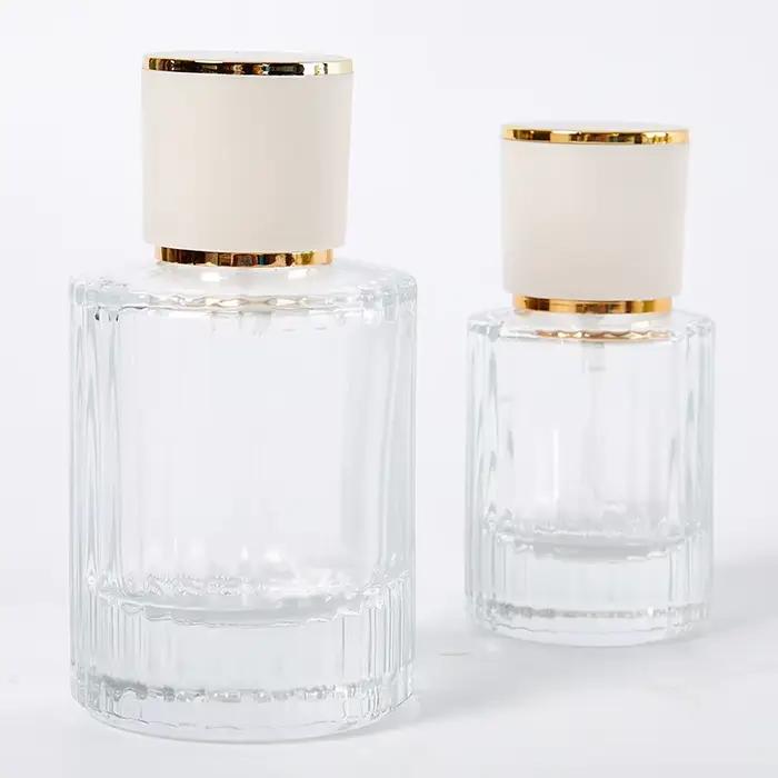 Flacon pulvérisateur en verre pour parfum, 30/50ML, atomiseur de parfum portable transparent, bouteilles vides de grande capacité, rechargeables
