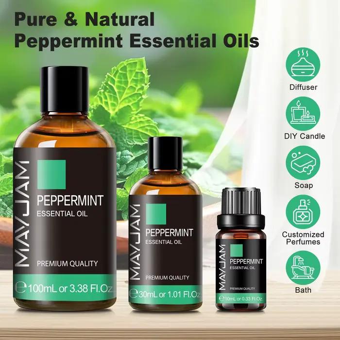 Huile essentielle MAYJAM pour diffuseur et bougie avec bergamote, lavande, jasmin, eucalyptus, vanille et bois de santal pour ambiance relaxante et cadeau spécial