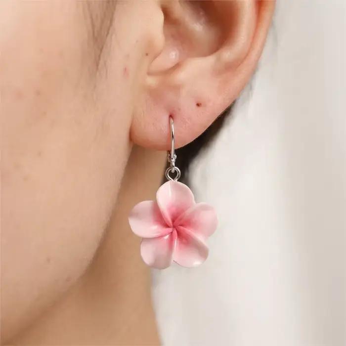 Breloques Fleur de Frangipanier en Résine Colorées, Pendentifs Floraux d'Été, Accessoires pour Création de Bijoux DIY, Colliers, Bracelets et Artisanat Occasions Spéciales