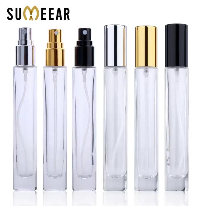 Bouteille de parfum ronde en verre épais de haute qualité, rechargeable, moule, vaporisateur, 10ml, 20 pièces/lot