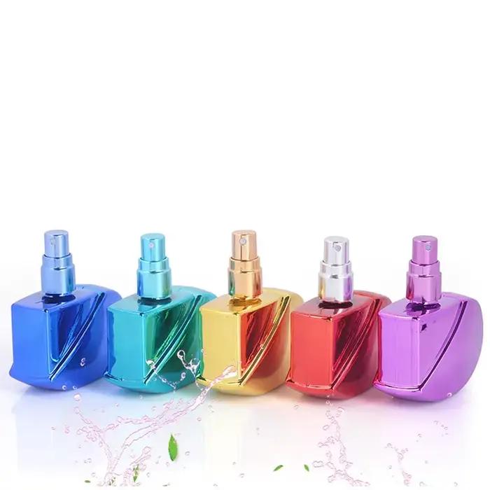 Bouteille de Parfum rechargeable en forme de cœur de 25ml, pompe en verre épais, atomiseur de Parfum pour femme, conteneurs cosmétiques vides de voyage