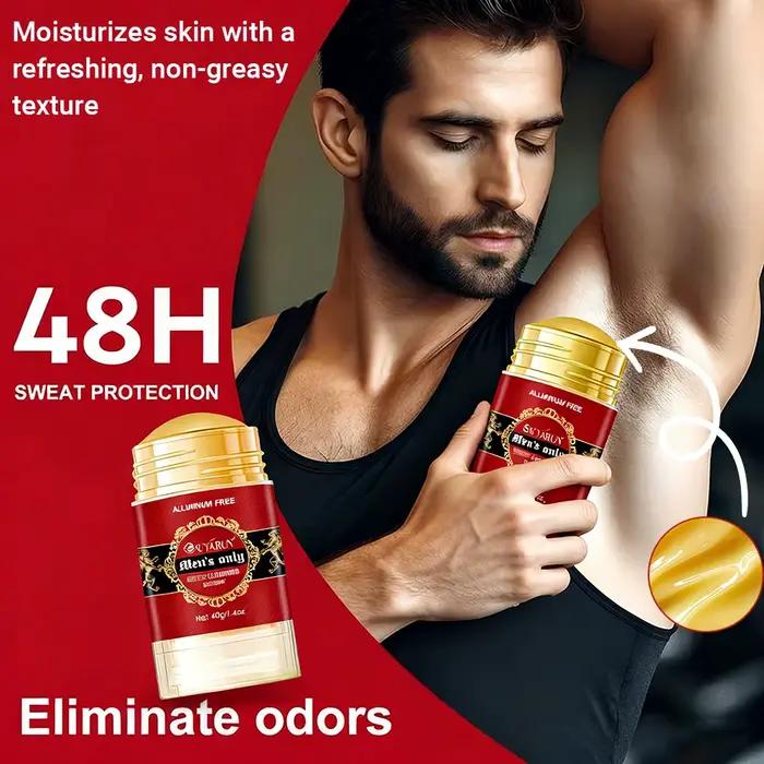 SUYARUN Bâton déodorant naturel pour homme pour une protection contre les odeurs de corps complet