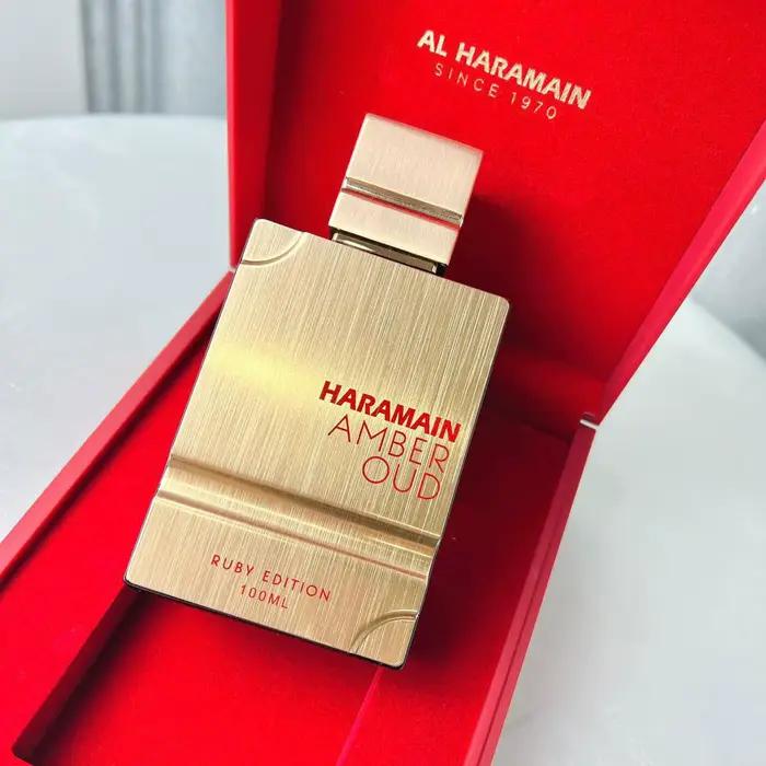 60ml arabe dubaï moyen-orient parfum unisexe Eau De Toilette rubis or bleu édition durable charmant Haramain ambre Oud Spray corporel