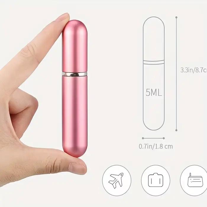 Mini ensemble de voyage de 4 flacons de parfum rechargeables de 5 ml avec 3 distributeurs