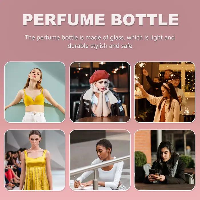 Flacon de parfum en verre et alliage ROSENICE design délicat étanche pour huiles essentielles et parfums occasions spéciales chambre salon coiffeuse cadeau
