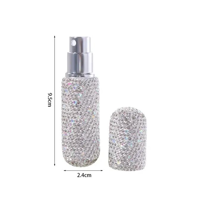 Bouteille de diamant rechargeable de luxe, étanche, atomiseur de Parfum exquis, vaporisateur rempli de fond vide, atomiseur de 10ml pour femmes