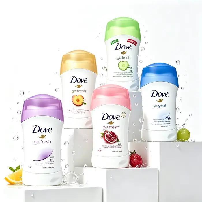 Déodorant en stick Dove Go Fresh Series 40g, contrôle de la fraîcheur 48h, hydratant, doux, plusieurs parfums au choix, portable, déodorant corporel quotidien.