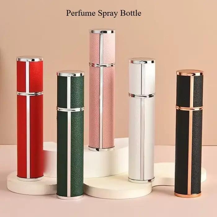 Flacon de parfum de luxe en verre de 10 ml avec étui en cuir, flacons de parfum rechargeables, vaporisateur de parfum, atomiseur de voyage