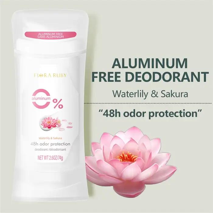 Déodorant Femme Sans Aluminium Anti-transpirant Miel Pêche en Stick 72H Parfum Lavande Longue Durée 74g/2.6 Oz
