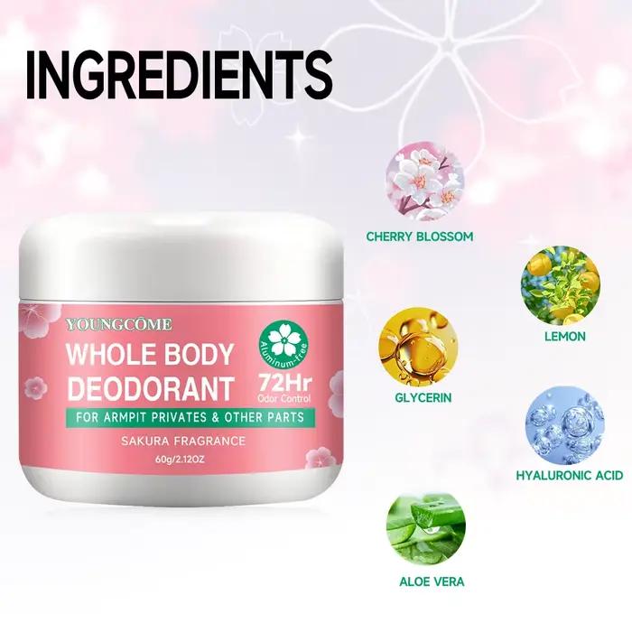 Déodorant naturel pour tout le corps pour hommes et femmes – Protection contre les odeurs longue durée 72H