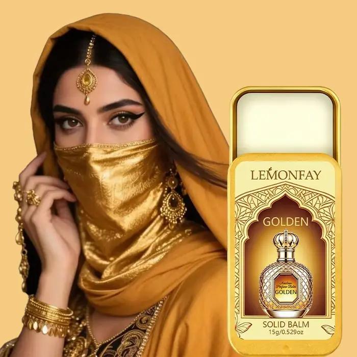 Baume Parfumé Compact de Poche, Style Arabe, à la Texture Riche et à la Fragrance Multicouche, Pour Usage Quotidien et Social