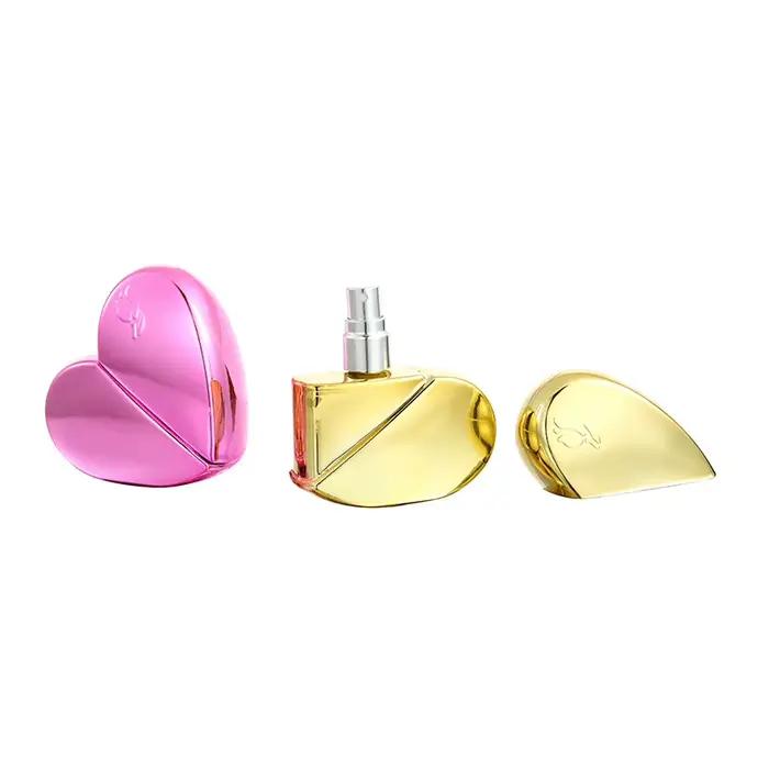 60 flacons de parfum rechargeables en forme de cœur de 25 ml, en verre épais, avec pompe, atomiseur de parfum pour femme, contenants cosmétiques vides pour voyage