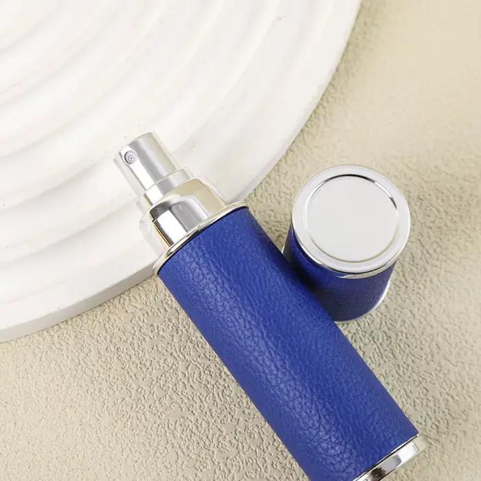 Mini flacon de parfum en cuir 5ml avec vaporisateur rechargeable pour homme et femme, idéal pour les voyages et les occasions spéciales