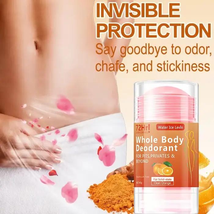 Déodorant Stick Corps Entier Sans Aluminium Fraîcheur Longue Durée Hydratation Douce Orange Convient Hommes Femmes Usage Quotidien Voyage