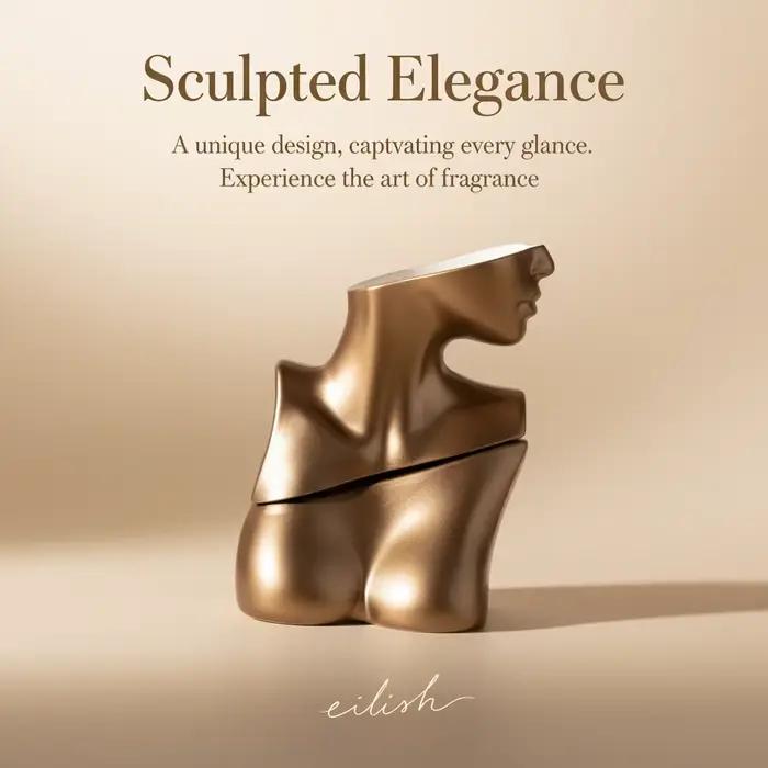 Parfum Eau de Parfum Boisée Florale Chaude Longue Durée Forme Sculpturale Artistique Eilish Bon Veking Occasions Spéciales Femme