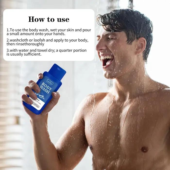 Gel douche parfumé longue durée pour homme 200 ml - Améliore l'éclat