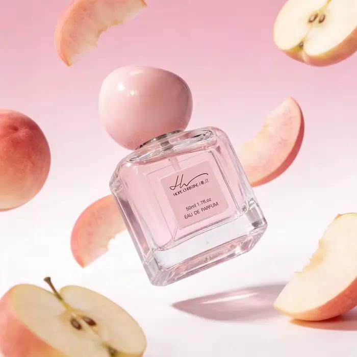 Hope Christine Parfum Pêche Eau de Parfum pour Femme 50ML Longue Durée Notes de Pêche Poire Jasmin Pomme Banane Noix de Coco Occasions Spéciales Anniversaire Saint Valentin
