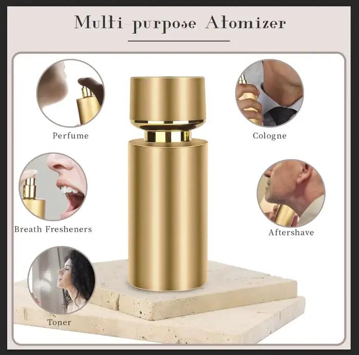 Bouteille de parfum Portable de 50ML, conteneur de cosmétiques, distribution cylindrique en verre coloré haut de gamme, bouteilles de pulvérisation vides, outil de voyage
