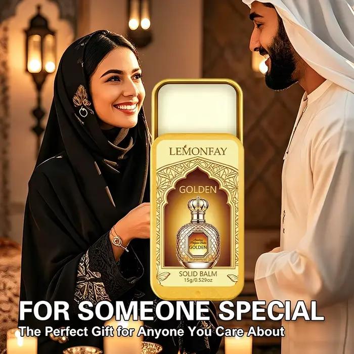 Baume Parfumé Compact de Poche, Style Arabe, à la Texture Riche et à la Fragrance Multicouche, Pour Usage Quotidien et Social