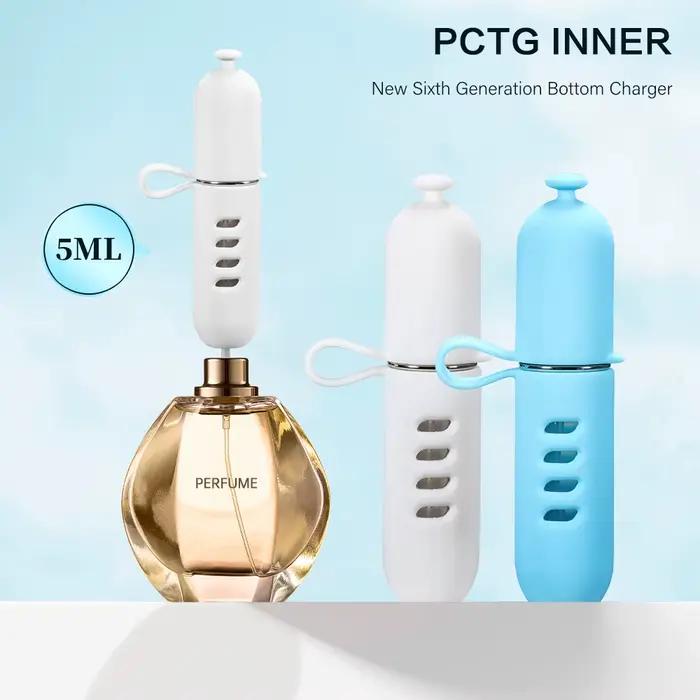 Louischanzl 5ml atomiseur de parfum récipient liquide Portable voyage Mini pulvérisateur en Silicone alcool bouteille rechargeable vide