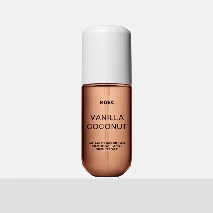 Brume parfumée vanille noix de coco hydratante rafraîchissante triple notes parfums végétaux propylène glycol occassions spéciales femmes